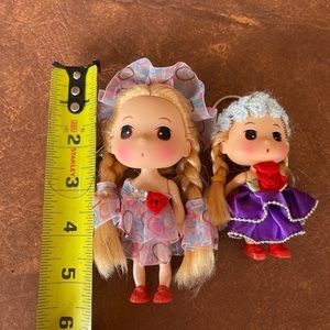 𝅺DDUNG Kawaii Korean Ddung Two Dolls Key Chain